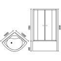 Душевой уголок Royal Bath RB 100BK-T-CH с поддоном