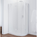 Душевой уголок Vegas Glass AFS-F 100*90 01 01 L профиль белый, стекло прозрачное