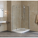 Душевой уголок Vegas Glass AFS-F Lux 100*90 07 01 R профиль матовый хром, стекло прозрачное