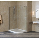 Душевой уголок Vegas Glass AFS-F Lux 110*100 07 01 L профиль матовый хром, стекло прозрачное