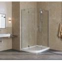 Душевой уголок Vegas Glass AFS-F Lux 120*80 07 01 R профиль матовый хром, стекло прозрачное