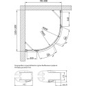 Душевой уголок Vegas Glass AFS-F Lux 120*80 07 01 R профиль матовый хром, стекло прозрачное