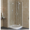 Душевой уголок Vegas Glass AFS Lux 80 01 01 профиль белый, стекло прозрачное