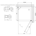 Душевой уголок Vegas Glass EP-Fis 80*90 07 01 R профиль матовый хром, стекло прозрачное
