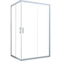 Душевой уголок Vegas Glass ZA-F Novo 110*100 01 10 профиль белый, стекло сатин