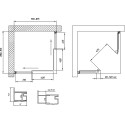 Душевой уголок Vegas Glass ZA-F Novo 90*80 07 10 профиль матовый хром, стекло сатин