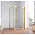 Душевой уголок Vegas Glass ZP+ZPV 100*100 09 01 профиль золото, стекло прозрачное