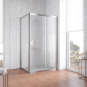 Душевой уголок Vegas Glass ZP+ZPV 100*70 08 02 профиль глянцевый хром, стекло шиншилла