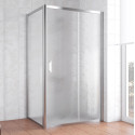 Душевой уголок Vegas Glass ZP+ZPV 100*70 08 02 профиль глянцевый хром, стекло шиншилла