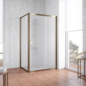 Душевой уголок Vegas Glass ZP+ZPV 100*80 05 10 профиль бронза, стекло сатин