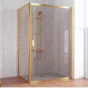 Душевой уголок Vegas Glass ZP+ZPV 140*70 09 05 профиль золото, стекло бронза