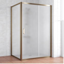 Душевой уголок Vegas Glass ZP+ZPV 140*80 05 10 профиль бронза, стекло сатин