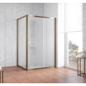 Душевой уголок Vegas Glass ZP+ZPV 140*80 05 10 профиль бронза, стекло сатин