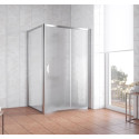 Душевой уголок Vegas Glass ZP+ZPV 140*80 08 02 профиль глянцевый хром, стекло шиншилла