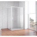 Душевой уголок Vegas Glass ZP+ZPV 140*90 01 02 профиль белый, стекло шиншилла