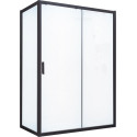 Душевой уголок Vegas Glass ZP+ZPV NOVO 140*80 02М 10 профиль черный матовый, стекло сатин