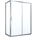 Душевой уголок Vegas Glass ZP+ZPV NOVO 140*90 07 01 профиль матовый хром, стекло прозрачное