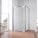 Душевой уголок Vegas Glass ZP+ZPV TUR NOVO 130*100 08 10 профиль глянцевый хром, стекло сатин