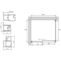 Душевой уголок Vegas Glass ZP+ZPV TUR NOVO 130*100 08 10 профиль глянцевый хром, стекло сатин