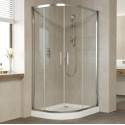 Душевой уголок Vegas Glass ZS-F 100*90 08 01 профиль глянцевый хром, стекло прозрачное