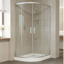 Душевой уголок Vegas Glass ZS-F 110*90 07 01 профиль матовый хром, стекло прозрачное