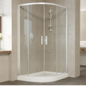 Душевой уголок Vegas Glass ZS-F 120*80 01 01 профиль белый, стекло прозрачное