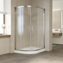 Душевой уголок Vegas Glass ZS-F 120*80 08 02 профиль глянцевый хром, стекло шиншилла