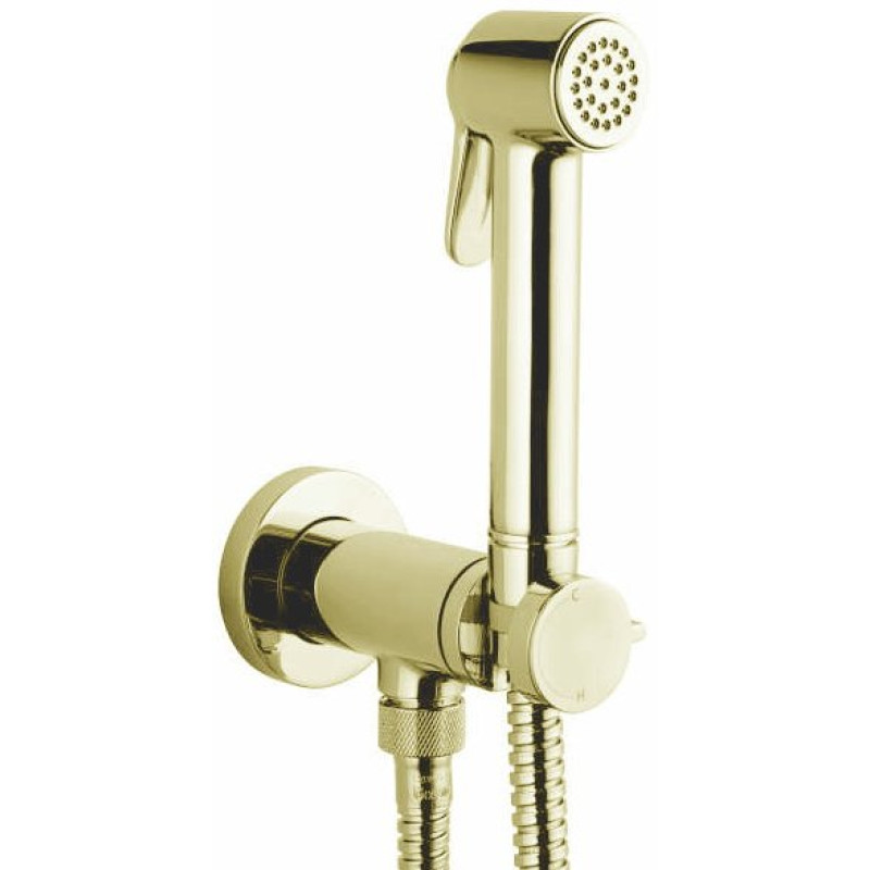 Гигиенический душ Bossini Paloma Brass Mixer Set E37005B.021 со смесителем, С ВНУТРЕННЕЙ ЧАСТЬЮ, золото