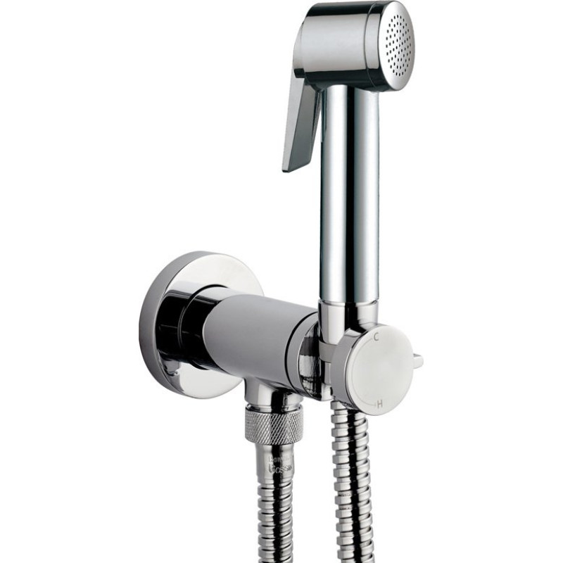 Гигиенический душ Bossini Paloma Flat Mixer Set E37011B со смесителем, С ВНУТРЕННЕЙ ЧАСТЬЮ