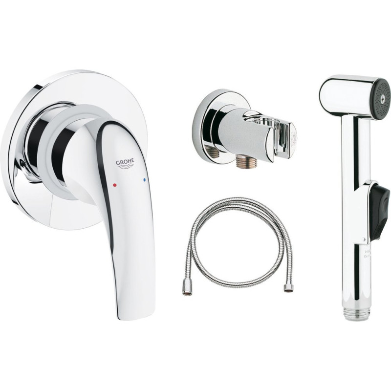 Гигиенический душ Grohe BauCurve 123072 со смесителем, С ВНУТРЕННЕЙ ЧАСТЬЮ