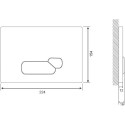 Кнопка смыва Cersanit Actis P-BU-ACT/Blg/Gl стеклянная, черная глянцевая
