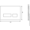 Кнопка смыва Cersanit Movi BU-MOV/Whg/Gl стеклянная, белая глянцевая