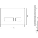 Кнопка смыва Cersanit Movi P-BU-MOV/Cm хром матовый