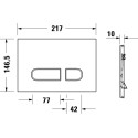 Кнопка смыва Duravit DuraSystem WD5001021000 глянцевый хром