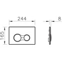 Кнопка смыва VitrA Sirius 740-0485 матовый хром