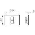 Кнопка смыва VitrA Twin 748-0101 белый глянец