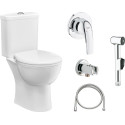 Комплект  Чаша для унитаза-компакта Grohe Bau Ceramic 39429000 + Крышка-сиденье Grohe Bau Ceramic 39493000 с микролифтом + Бачок для унитаза Grohe Bau
