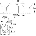 Комплект  Чаша для унитаза-компакта Grohe Bau Ceramic 39429000 + Крышка-сиденье Grohe Bau Ceramic 39493000 с микролифтом + Бачок для унитаза Grohe Bau