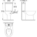 Комплект  Чаша для унитаза-компакта Grohe Bau Ceramic 39429000 + Крышка-сиденье Grohe Bau Ceramic 39493000 с микролифтом + Бачок для унитаза Grohe Bau