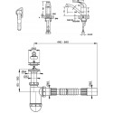 Комплект  Раковина Roca Debba 50x42 + Смеситель Bravat Fit F1233188CP-RUS для раковины + Пьедестал для раковины Roca Debba 33799000Y + Сифон для раков