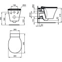 Комплект  Система инсталляции для унитазов Grohe Rapid SL 38721001 3 в 1 с кнопкой смыва + Унитаз подвесной Ideal Standard Connect Air K819501 безобод