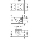 Комплект  Унитаз подвесной Duravit Starck 3 42250900A1 комплект + Система инсталляции для унитазов TECE Base K440322 с кнопкой смыва + ершик