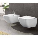 Комплект  Унитаз подвесной Villeroy & Boch Venticello 4611RS01 безободковый + Кнопка смыва Villeroy & Boch Viconnect 9224 9069 матовый хром + Система