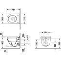 Комплект Инсталляция Geberit Duofix Sigma 12 Plattenbau с кнопкой смыва + Унитаз Duravit Starck 3 с микролифтом