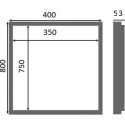 Люк настенный Люкер AL-KR 80x40