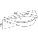 Мебельная раковина Runo Классик 65