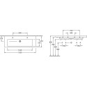 Мебельная раковина Villeroy & Boch Subway 2.0 7176D2R1 alpin CeramicPlus, 2x1 отверстия