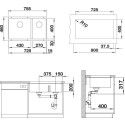 Мойка кухонная Blanco Subline 430/270-U серый беж