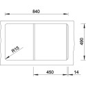 Мойка кухонная Blanco Zenar 45S 523710 темная скала, правая