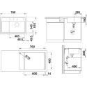 Мойка кухонная Blanco Zenar XL 6S Compact 523706 антрацит, правая